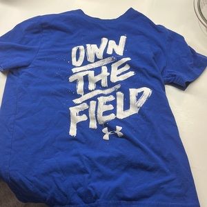 own the field u see armor kids shirt